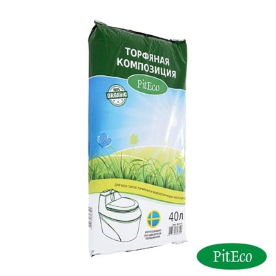 Торфяная смесь Piteco для биотуалетов 40л.