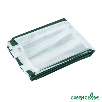 Стенка для садового тента Green Glade 1,95х2,95м полиэстер с окном зеленая 4110