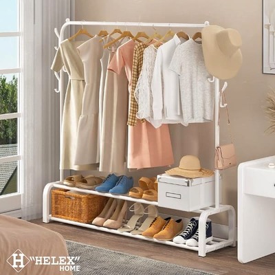 Напольная вешалка для одежды Helex Home W-20, белая