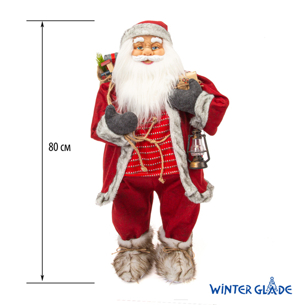 Фигурка Дед Мороз Winter Glade высота 80 см (красный) Артикул: M40