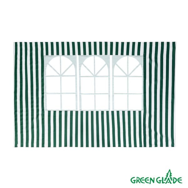 Стенка для садового тента Green Glade 1,95х2,95м полиэстер с окном зеленая 4110