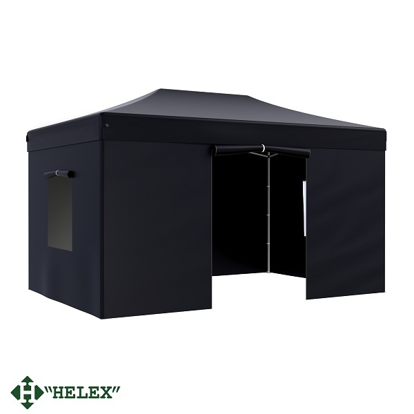 Шатер для дачи Helex 4342 S8.2, 3x4.5м черный