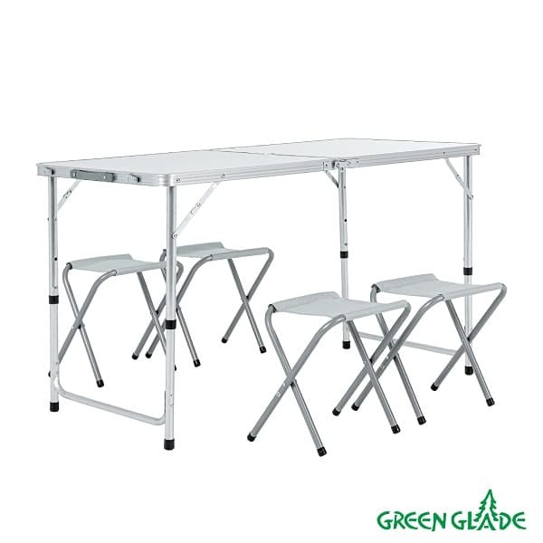 Набор мебели для пикника Green Glade M790-1 (мраморный белый)